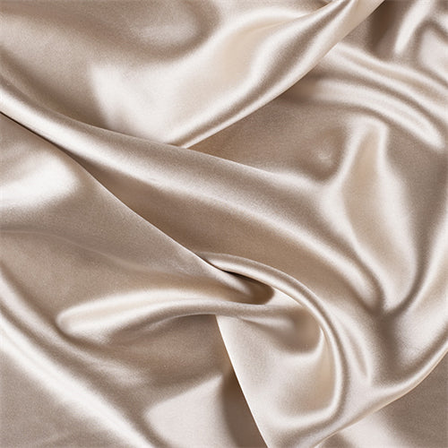 Runway Silks Beige Silk Crepe Back Satin Fabric - Reorderable