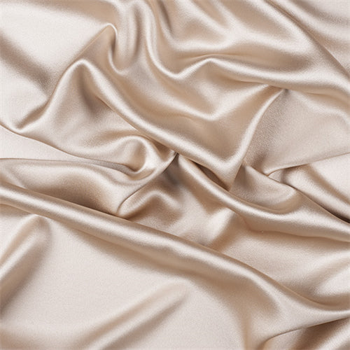Runway Silks Pale Peach Silk Crepe Back Satin Fabric - Reorderable