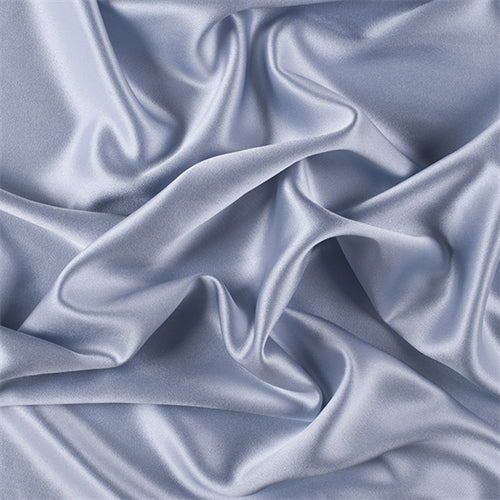 Runway Silks Steel Blue Silk Crepe Back Satin Fabric - Reorderable