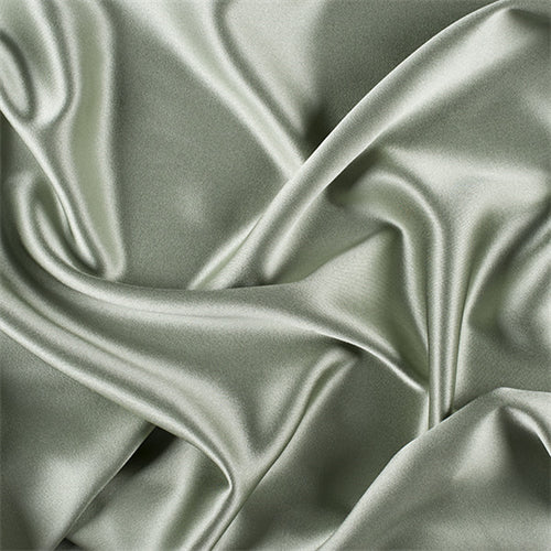 Runway Silks Dark Sage Silk Crepe Back Satin Fabric - Reorderable