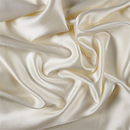 Runway Silks Pale Yellow Silk Crepe Back Satin Fabric - Reorderable