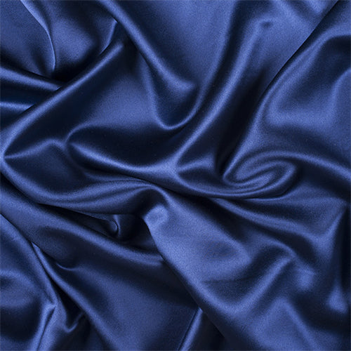 Runway Silks Dark Blue Silk Crepe Back Satin Fabric - Reorderable