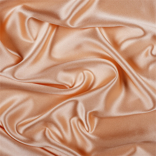 Runway Silks Peach Silk Crepe Back Satin Fabric - Reorderable