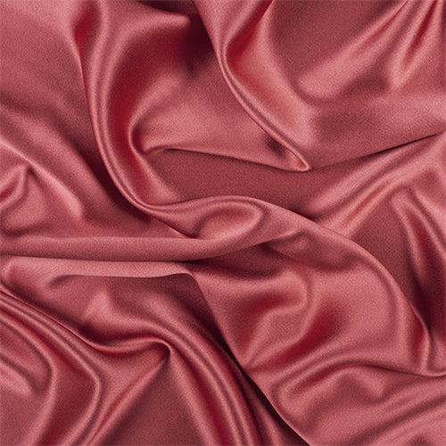 Runway Silks Antique Red Silk Crepe Back Satin Fabric - Reorderable
