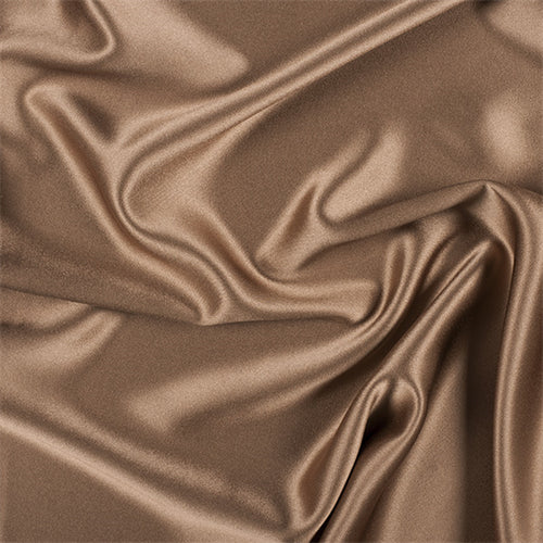 Runway Silks Brown Silk Crepe Back Satin Fabric - Reorderable