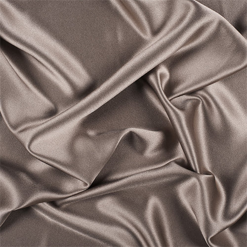 Runway Silks Dark Taupe Silk Crepe Back Satin Fabric - Reorderable