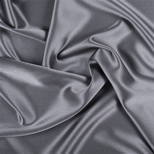 Runway Silks Gray Silk Crepe Back Satin Fabric - Reorderable