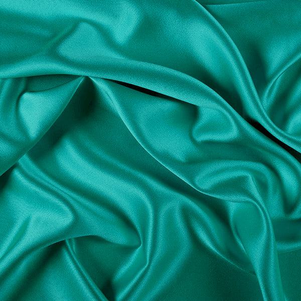 Runway Silks Teal Silk Crepe Back Satin Fabric - Reorderable
