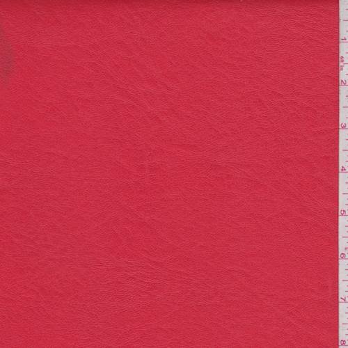 Bright Red Rawhide Faux Leather Fabric