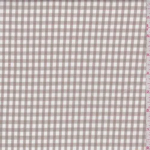 Cocoa-White Check Cotton Shirting Fabric