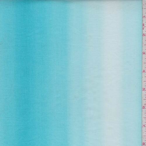 Turquoise Ombre Print Cotton Fabric