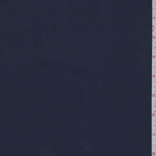 Ink Blue Mini Grid Silk Chiffon Fabric