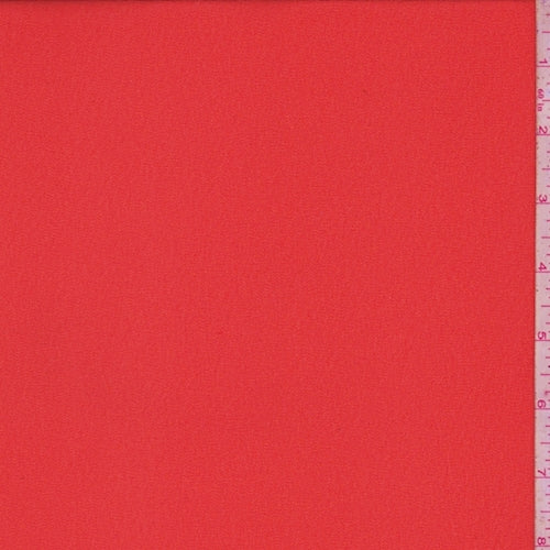 Bright Poppy Crepe Georgette Fabric