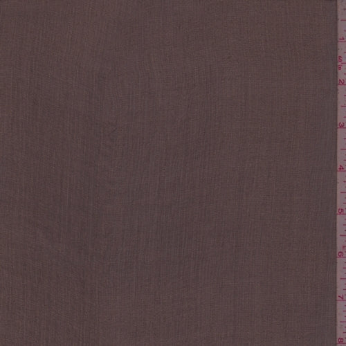 Brown Crinkled Silk Chiffon Fabric