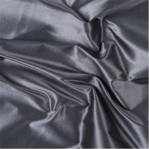 Runway Silks Silver Silk Taffeta Fabric - Reorderable