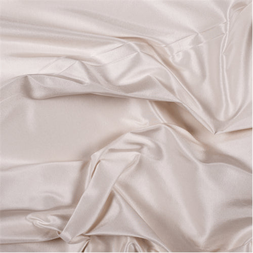 Runway Silks Cream Silk Taffeta Fabric - Reorderable