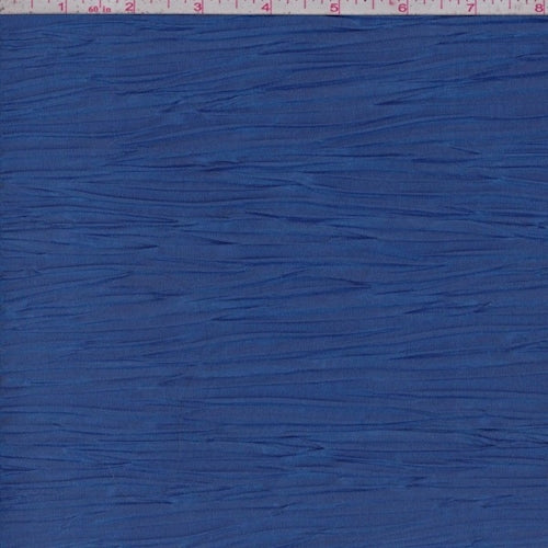 Sapphire Crinkled Satin Charmeuse Fabric