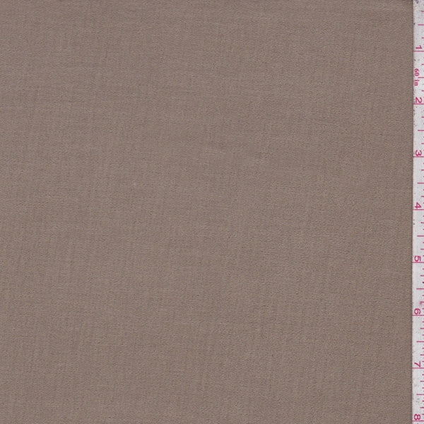 1 1/2 YD PC-Heather Taupe Stretch Poplin Fabric