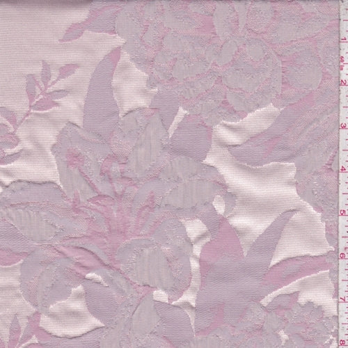 1 1/4 YD PC-Deep Pink Jacquard Floral Home Decorating Fabric