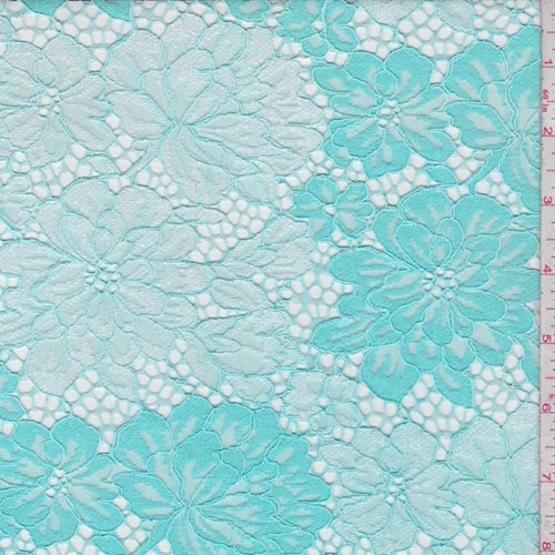 1 5/8 YD PC-Carnation/White Floral Lace Fabric