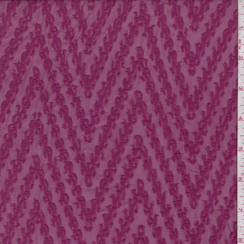 3 YD PC-Magenta Chevron Jacquard Chiffon Fabric