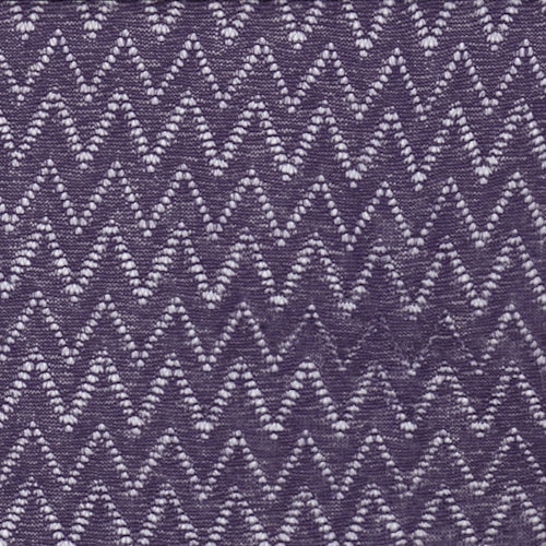Purple Chevron Pointelle Knit Fabric
