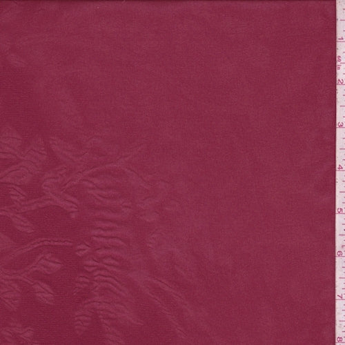 Ruby Floral Embossed Chiffon Fabric