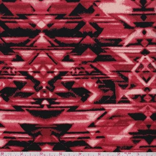ITY Fire/Maroon/Black Aztec Jersey Knit Fabric