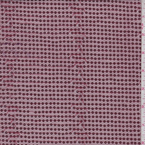 Mulberry Mini Square Sequin Mesh Fabric