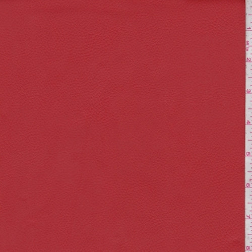 1 5/8 YD PC-Fire Red Faux Leather Fabric