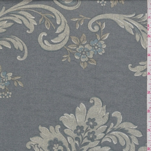 3 YD PC-Jade/Sage Baroque Print Cotton Fabric