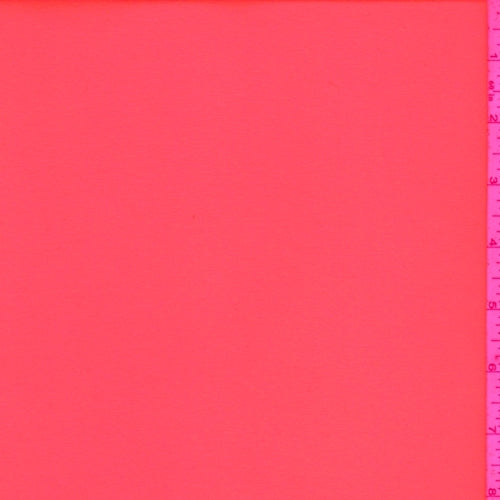 Neon Orange Stretch Crepe Faille Fabric