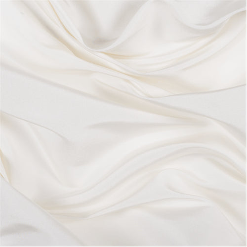 Runway Silks White Silk Faille Fabric - Reorderable