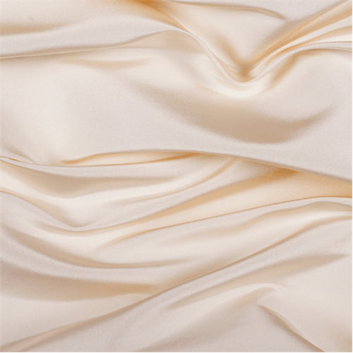 Runway Silks Ivory Silk Faille Fabric - Reorderable