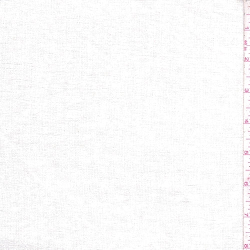 1 YD PC-White Silver Metallic Linen Fabric