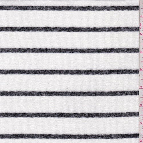 3 YD PC-White/Onyx Stripe Jersey Sweater Knit Fabric