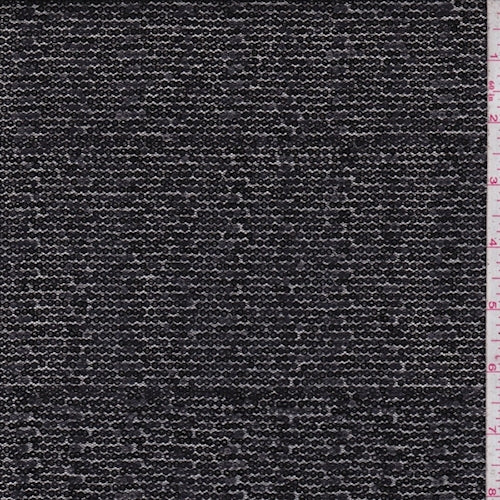 Black Mini Sequin Mesh Fabric