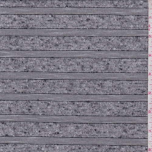 Black/Smoke Stripe Sweater Jersey Knit Fabric