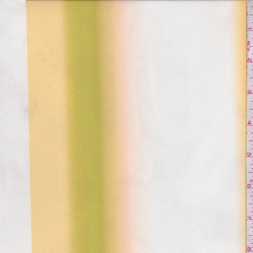 Avocado/Orange/White Multi Shadow Stripe Power Mesh Fabric