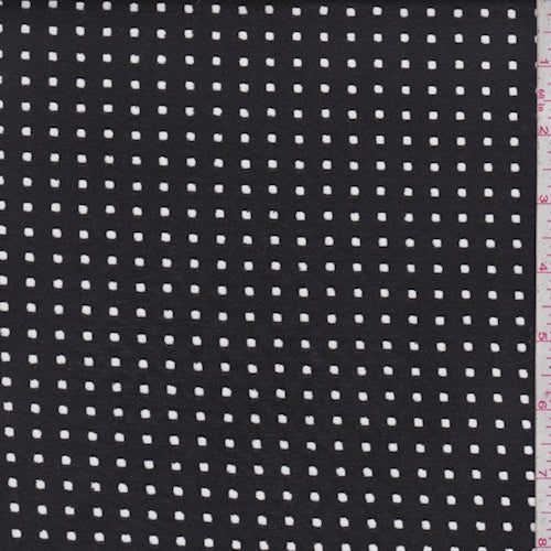 3 1/2 YD PC-Slate Black Laser Cut Microsuede Knit Fabric