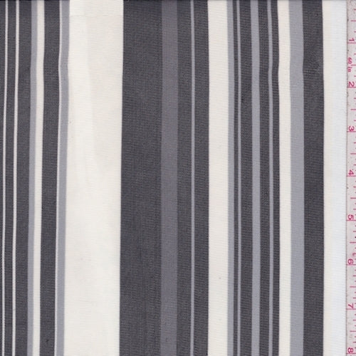 Ivory/Black/Grey Stripe Power Mesh Fabric