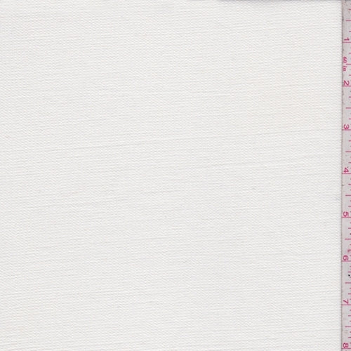 White Mini Ripstop Look Linen Blend Fabric