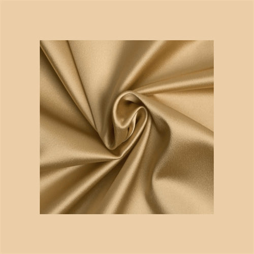 Runway Silks Golden Tan Stretch Satin Fabric - Reorderable