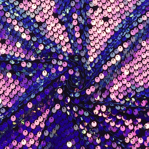 3 1/8 YD PC-Ultra Purple/Iridescent Sequined Knit Fabric