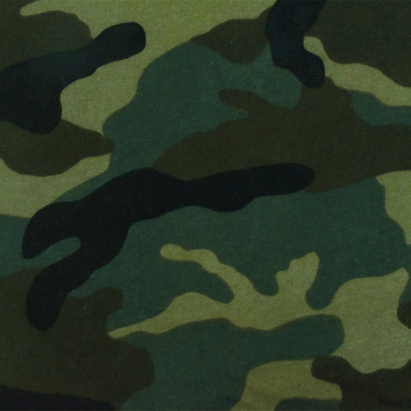 Army Green-Olive-Multi Camo Printed Cotton Jersey Knit Fabric