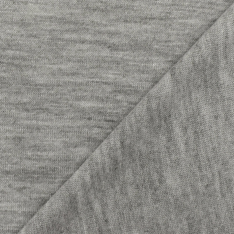 Heather Simple Gray-Gray Stretch Rayon Jersey Knit Fabric