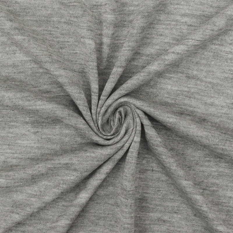 Heather Simple Gray-Gray Stretch Rayon Jersey Knit Fabric