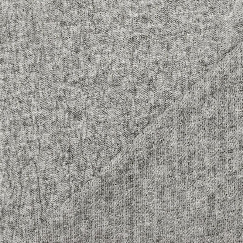 Static Gray Crinkle Stretch Rayon Jersey Knit Fabric
