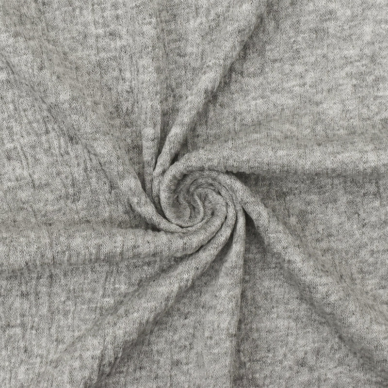 Static Gray Crinkle Stretch Rayon Jersey Knit Fabric
