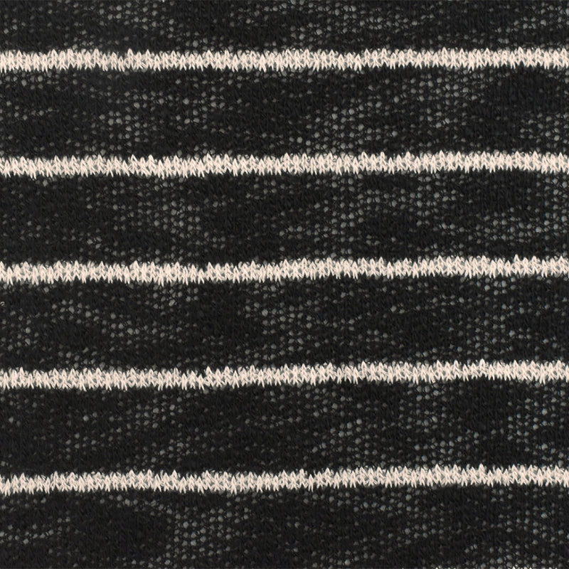 4 YD PC-Soft Black-Taupe Striped Texture Stretch Jersey Knit Fabric